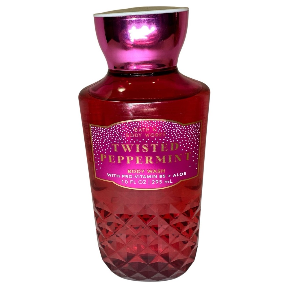 Bath & Body Works Twisted Peppermint Body Wash 10 oz Holiday Christmas NEW